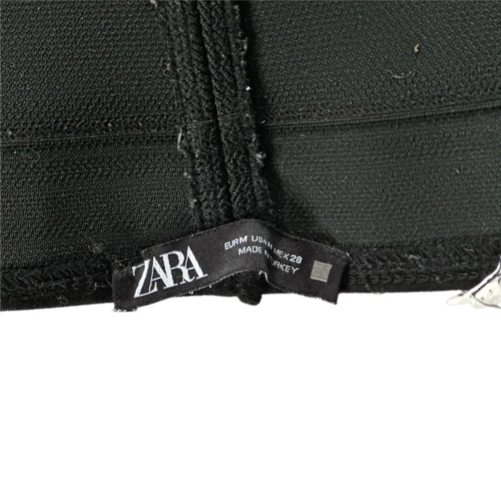 Zara Black Formal Leggings Wide Waistband Medium GUC - Picture 6 of 14